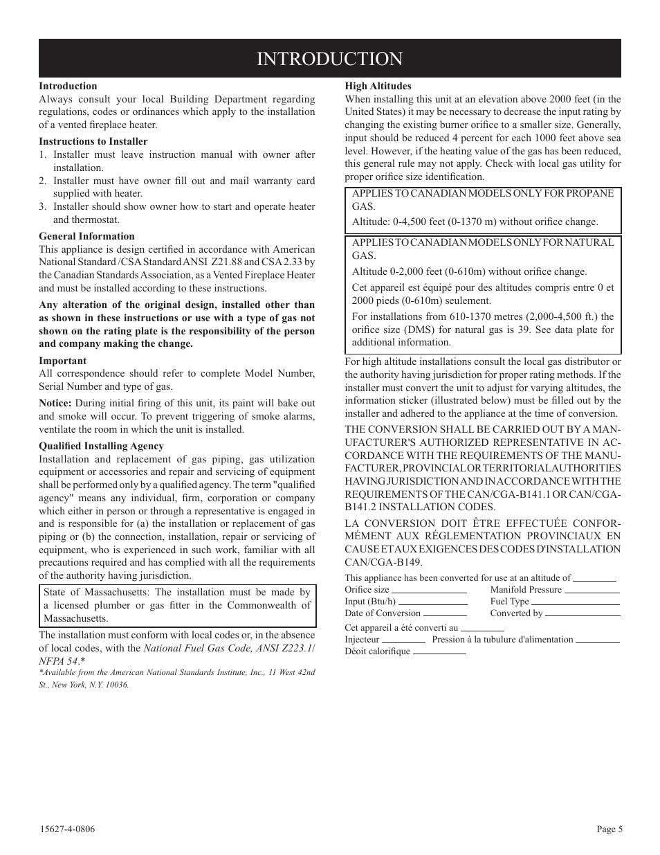 Introduction | Empire Comfort Systems pmn User Manual | Page 5 / 28