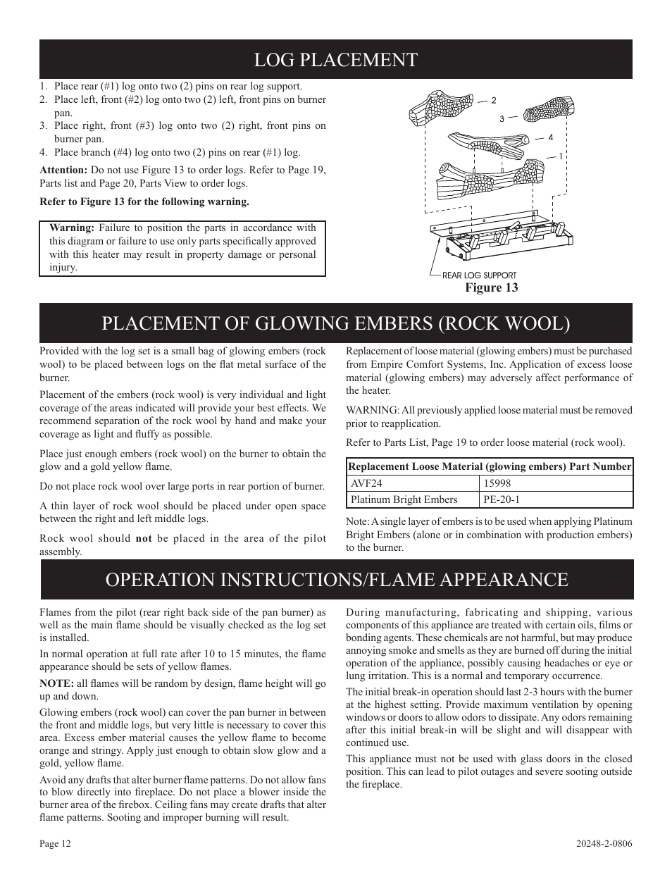 Empire Comfort Systems VF24FP3-1 User Manual | Page 12 / 28