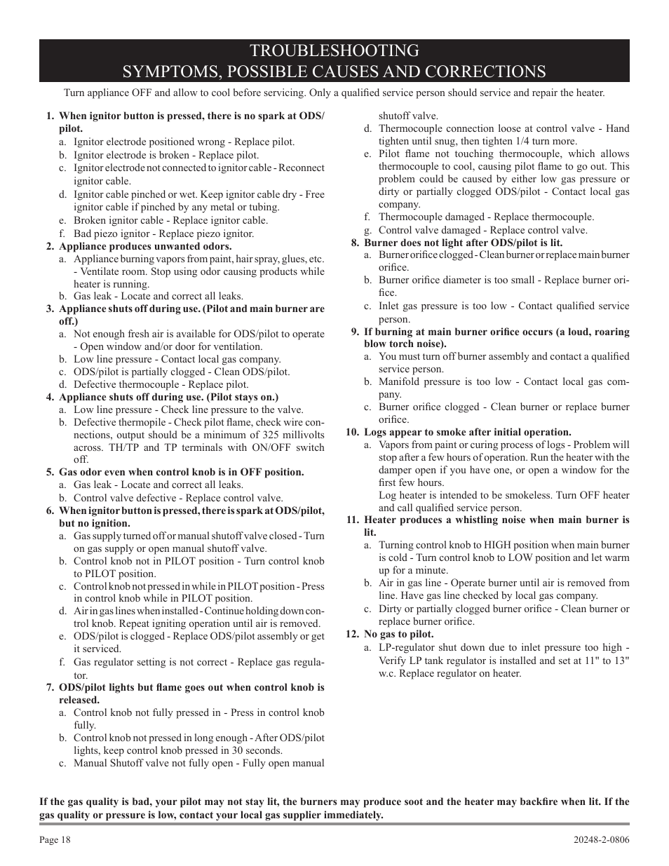 Empire Comfort Systems VF24FP3-1 User Manual | Page 18 / 28
