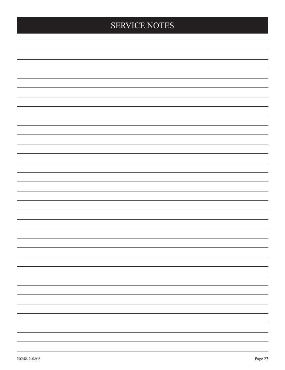 Empire Comfort Systems VF24FP3-1 User Manual | Page 27 / 28