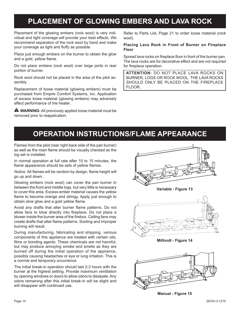 Empire Comfort Systems VFSR-24-3 User Manual | Page 14 / 28