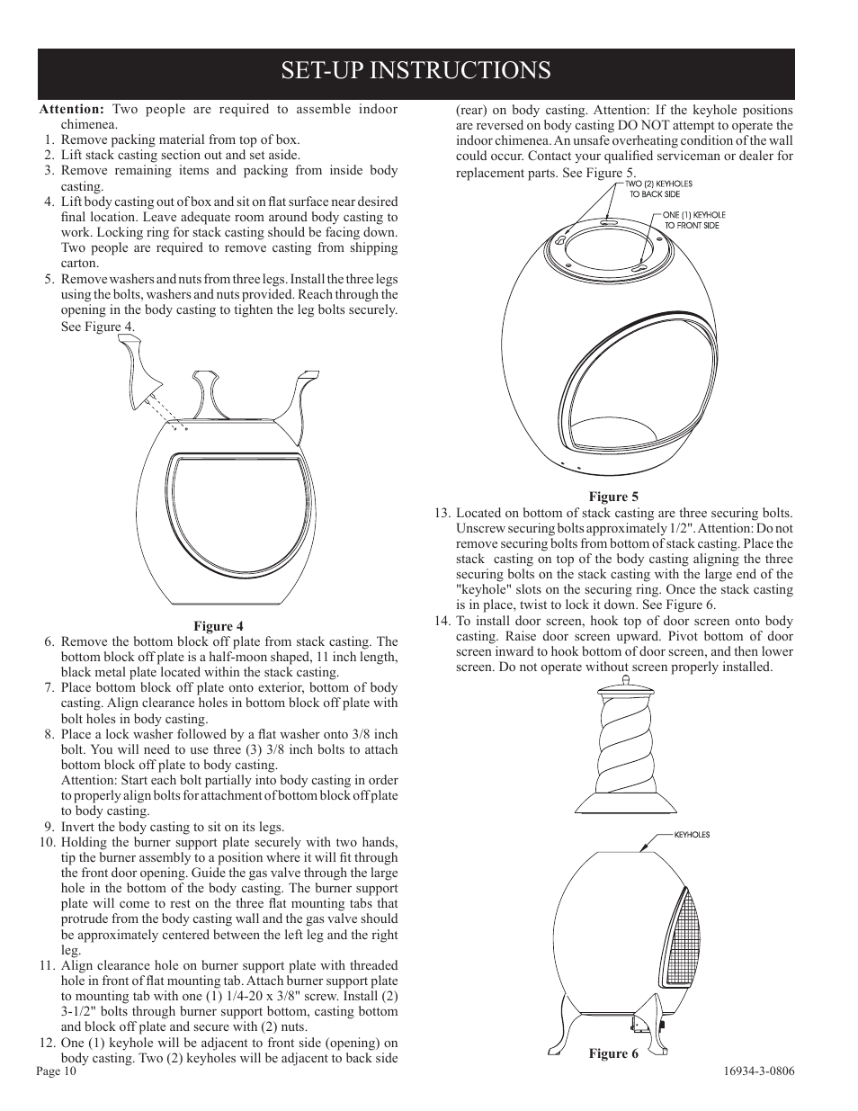 Set-up instructions | Empire Comfort Systems CHBR-16-3 User Manual | Page 10 / 20