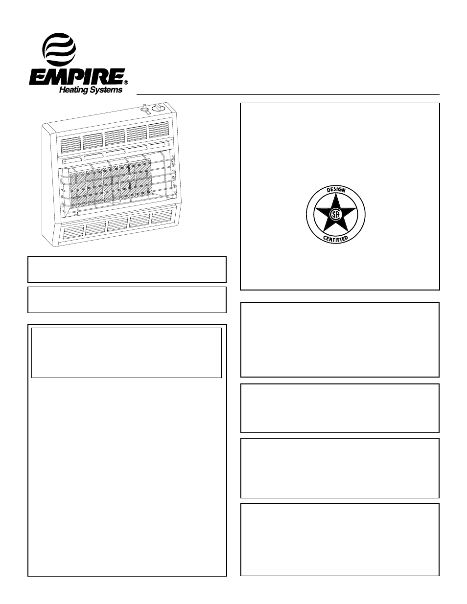 Empire Comfort Systems SR-18-3 User Manual | 48 pages