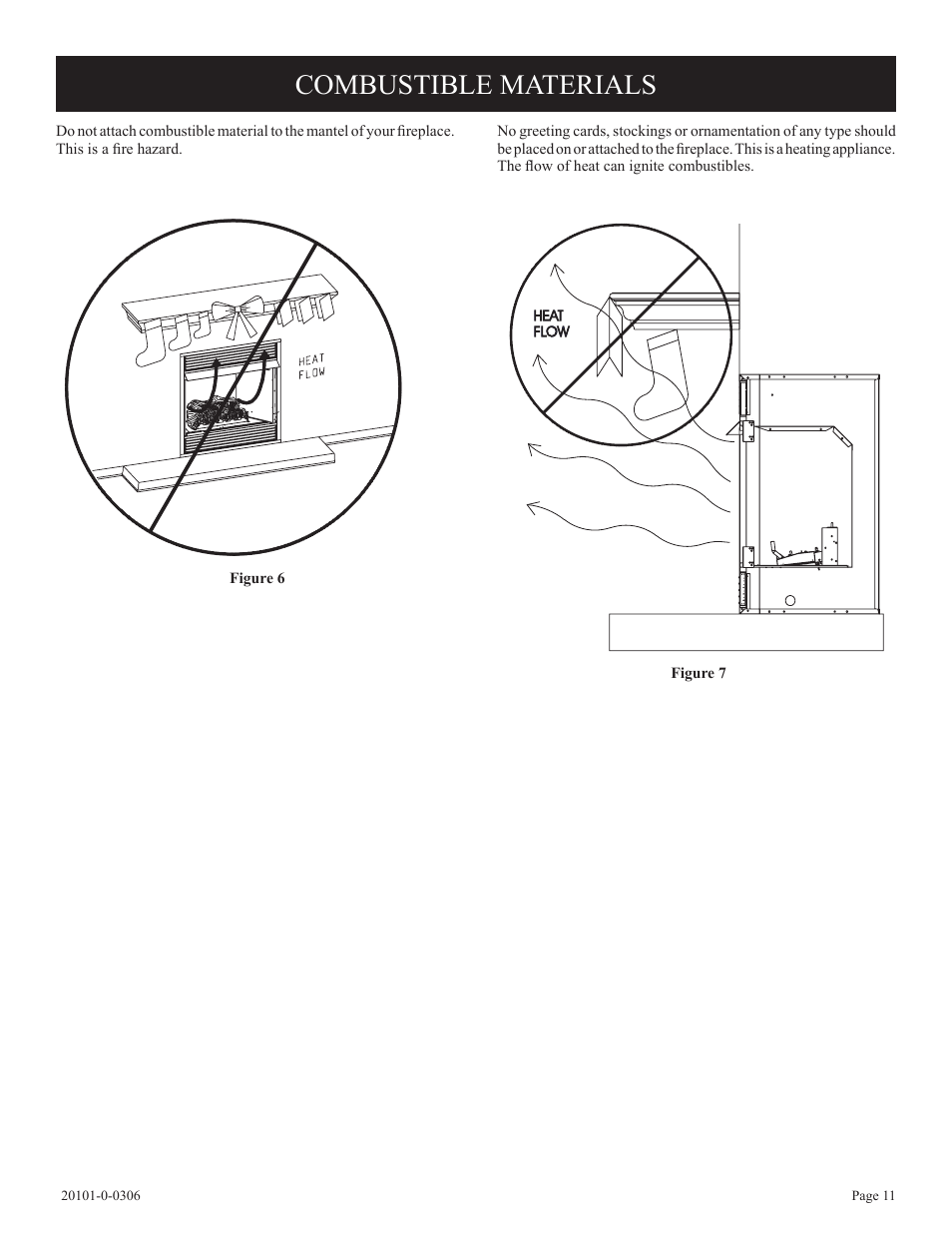 Combustible materials | Empire Comfort Systems VFP32FP User Manual | Page 11 / 28
