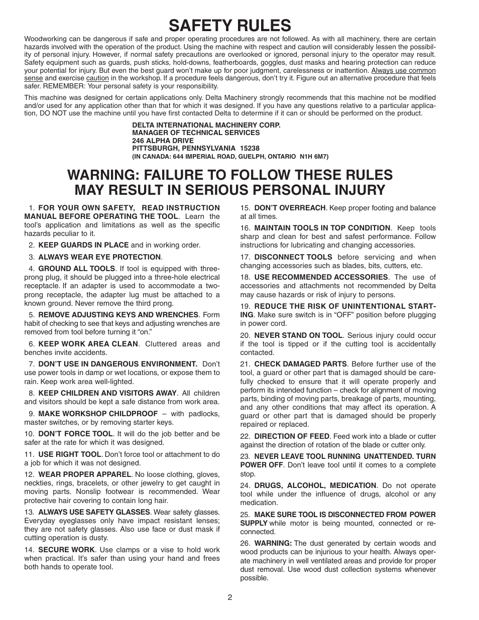 Safety rules | Empire Comfort Systems 23-700 User Manual | Page 2 / 10