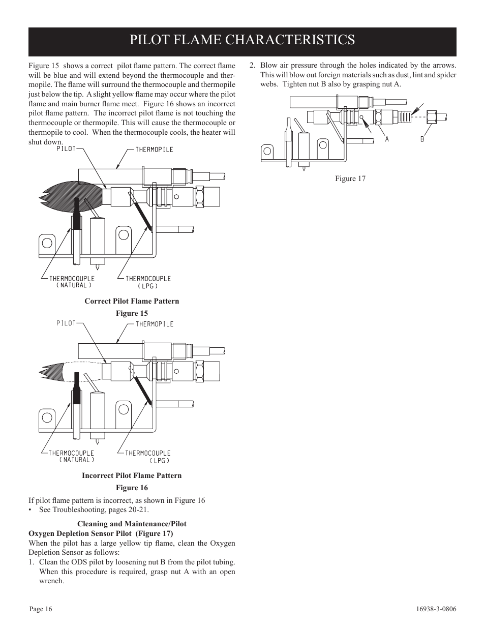 Pilot flame characteristics | Empire Comfort Systems CIVF-25-21 User Manual | Page 16 / 28