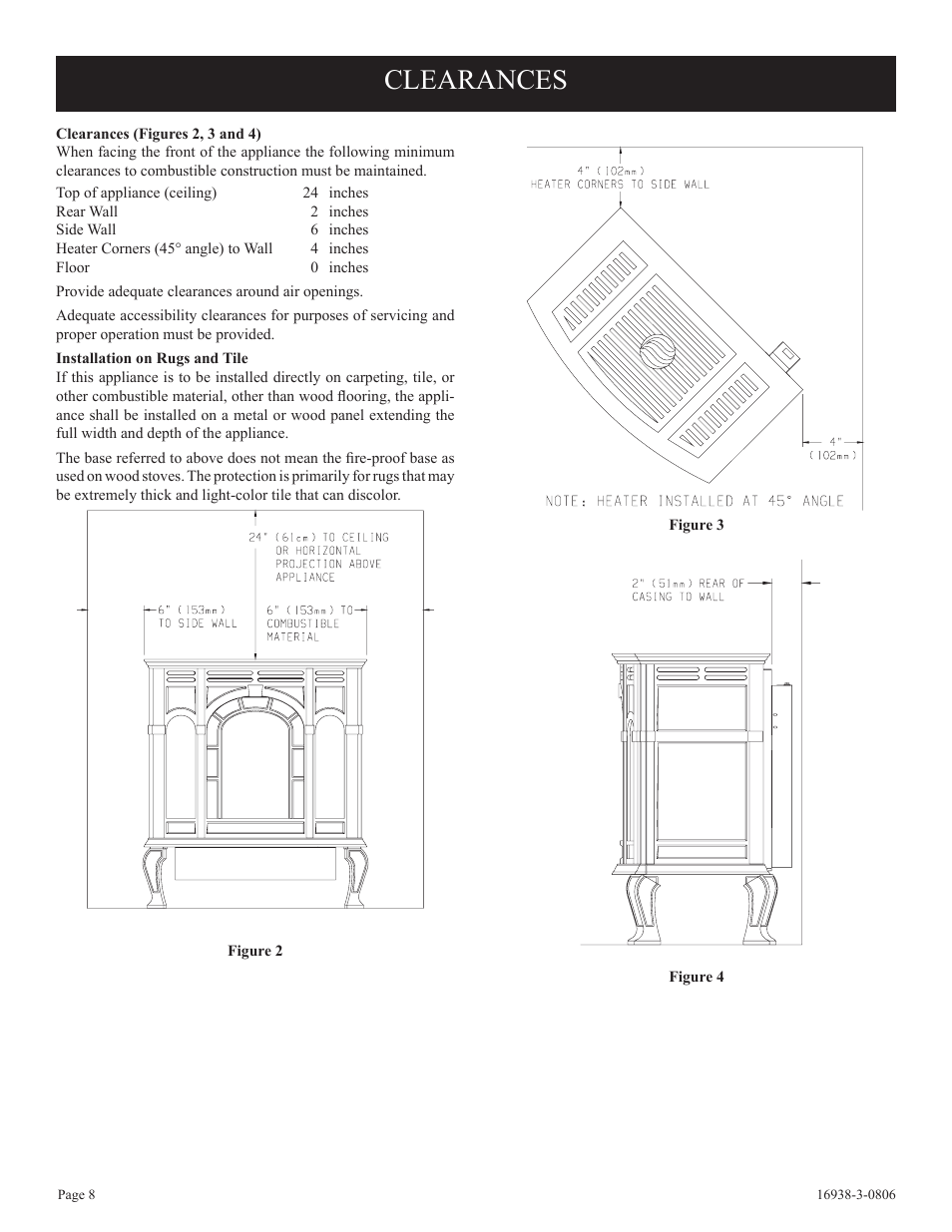 Clearances | Empire Comfort Systems CIVF-25-21 User Manual | Page 8 / 28