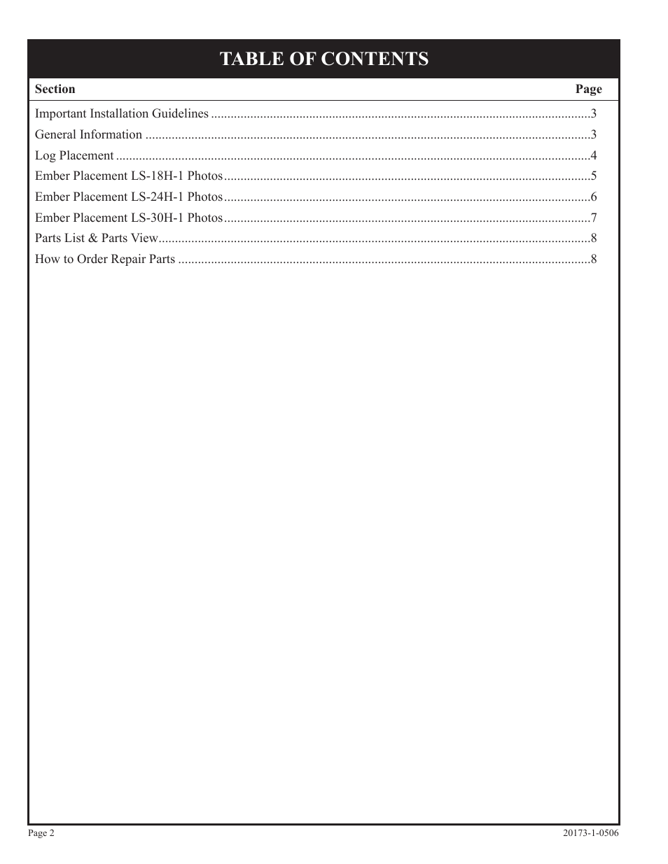 Empire Comfort Systems LS-24H-1 User Manual | Page 2 / 8