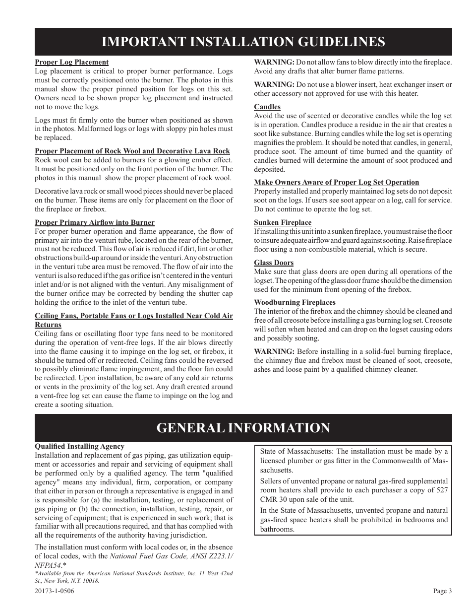 Empire Comfort Systems LS-24H-1 User Manual | Page 3 / 8
