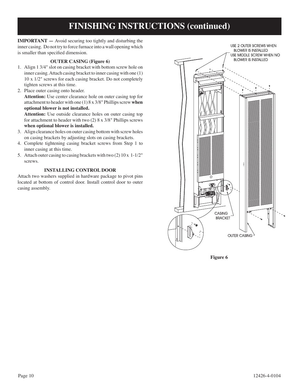 Finishing instructions (continued) | Empire Comfort Systems GWT-50-2 User Manual | Page 10 / 20