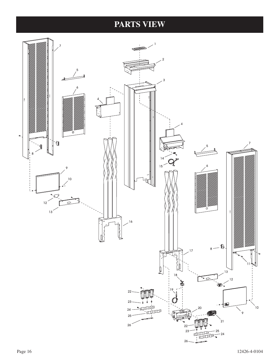 Parts view | Empire Comfort Systems GWT-50-2 User Manual | Page 16 / 20