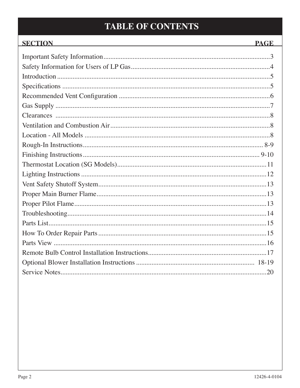 Empire Comfort Systems GWT-50-2 User Manual | Page 2 / 20