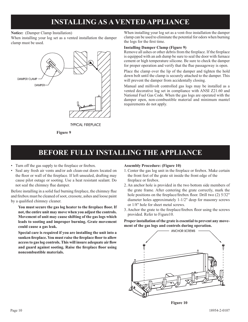 Empire Comfort Systems VFSR-18-3  EN User Manual | Page 10 / 24