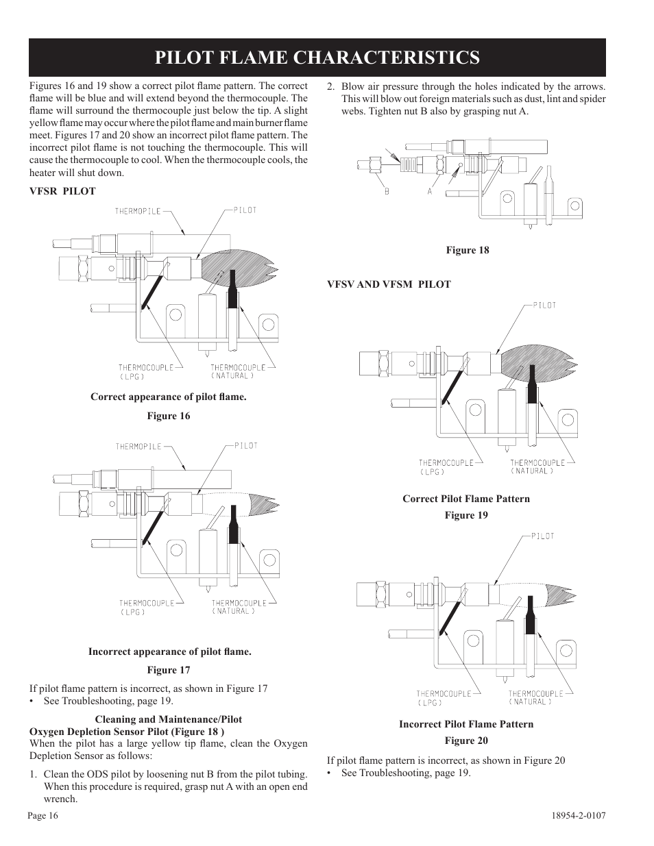 Pilot flame characteristics | Empire Comfort Systems VFSR-18-3  EN User Manual | Page 16 / 24