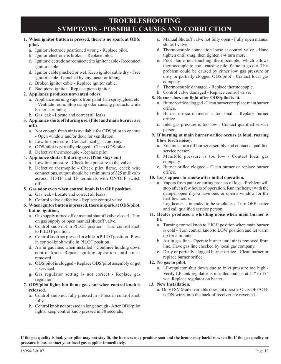 Empire Comfort Systems VFSR-18-3  EN User Manual | Page 19 / 24