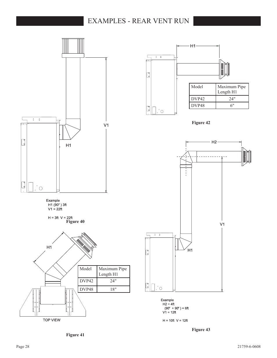 Examples - rear vent run | Empire Comfort Systems DVP48FP3  EN User Manual | Page 28 / 72