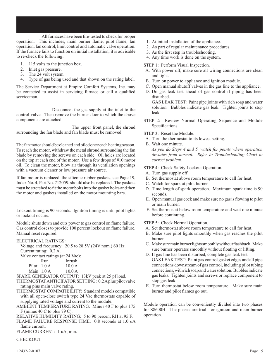 Service & maintenance suggestions | Empire Comfort Systems DV-55IP User Manual | Page 15 / 20