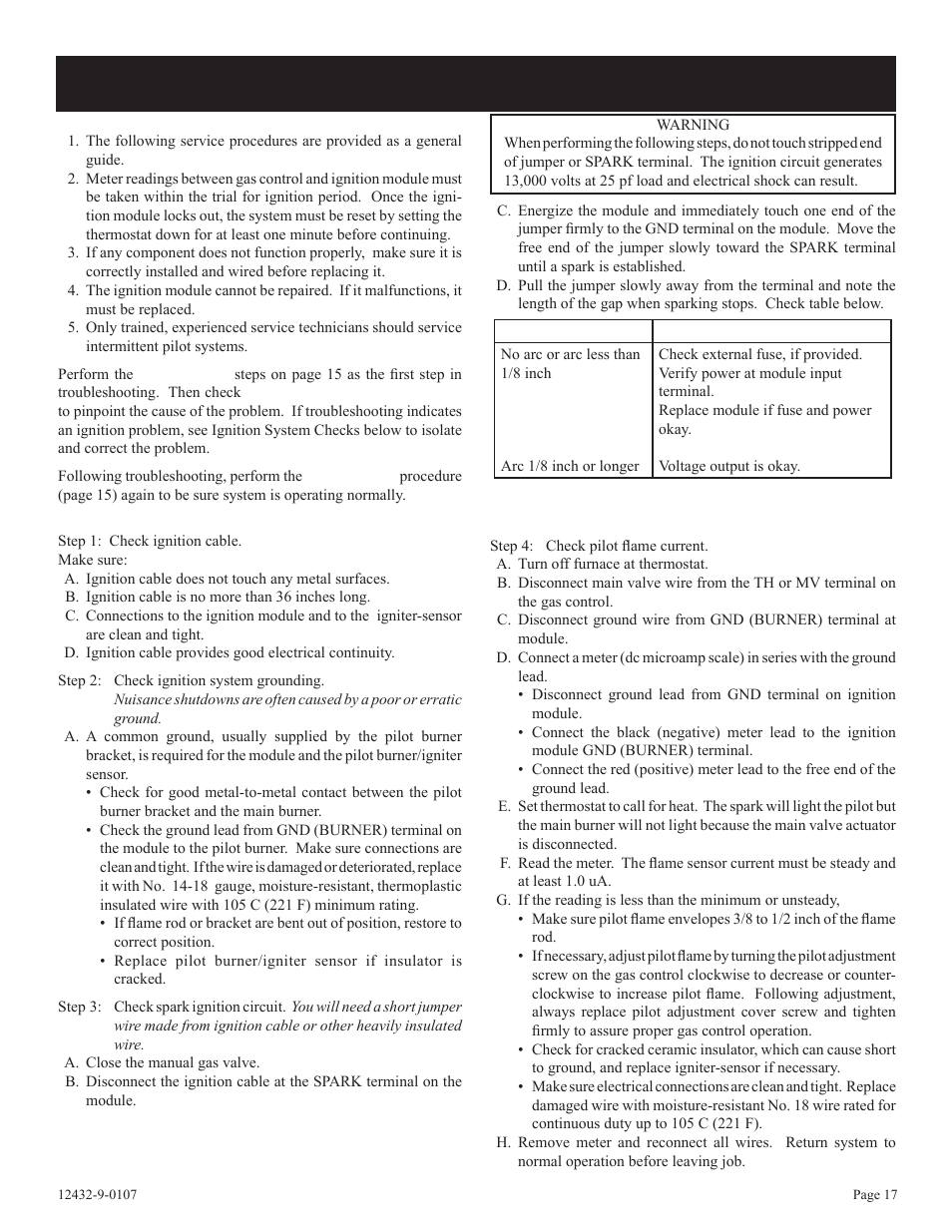 Troubleshooting | Empire Comfort Systems DV-55IP User Manual | Page 17 / 20