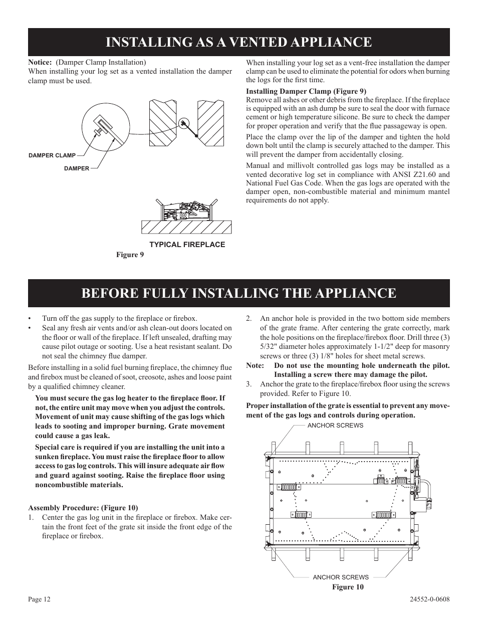 Empire Comfort Systems VFSUR18-2 User Manual | Page 12 / 24