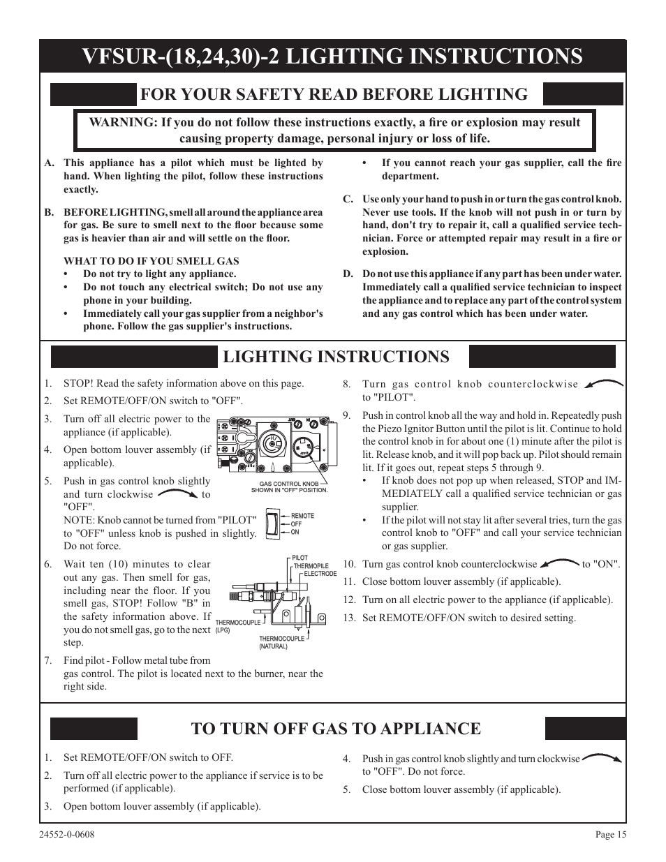 Empire Comfort Systems VFSUR18-2 User Manual | Page 15 / 24