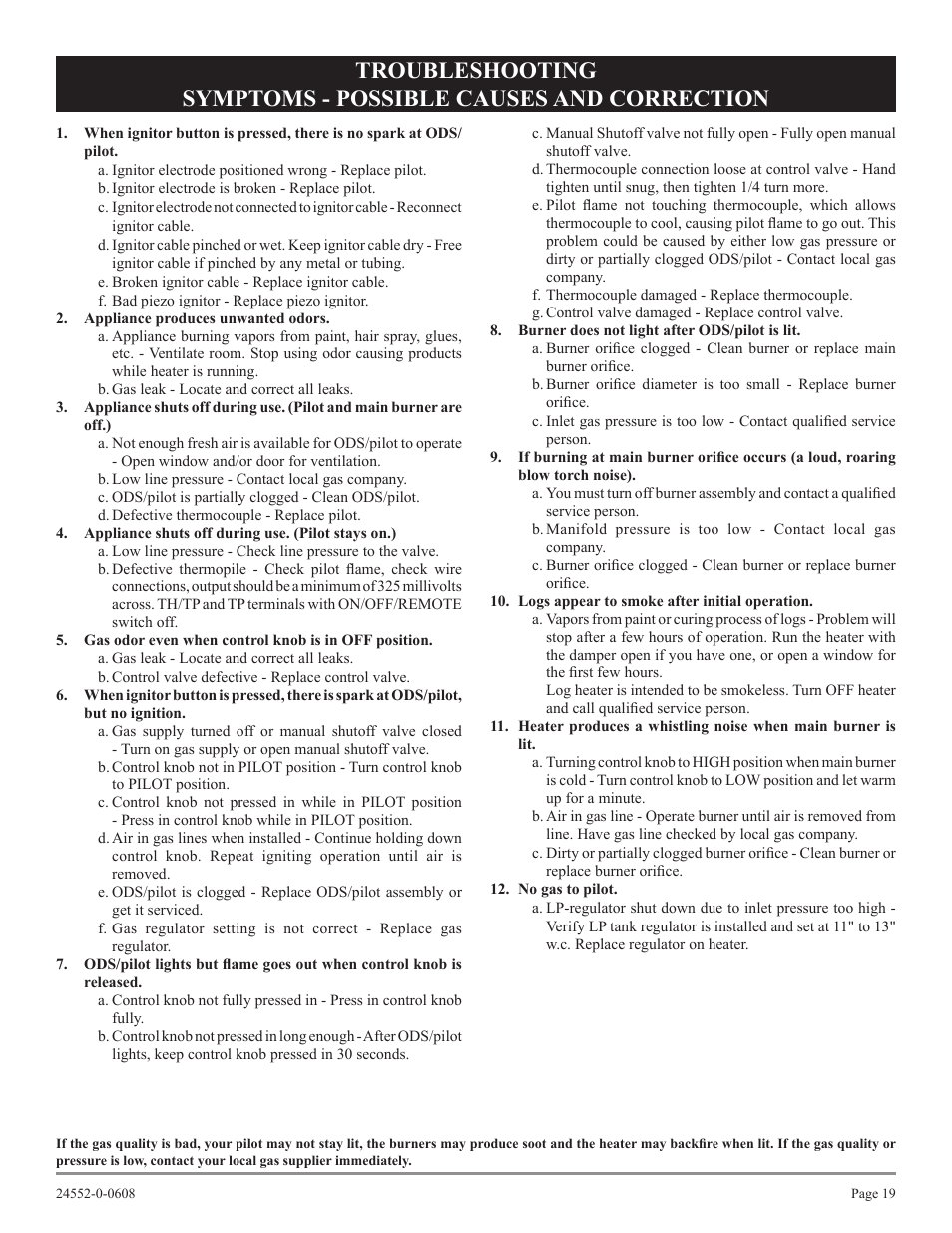 Empire Comfort Systems VFSUR18-2 User Manual | Page 19 / 24