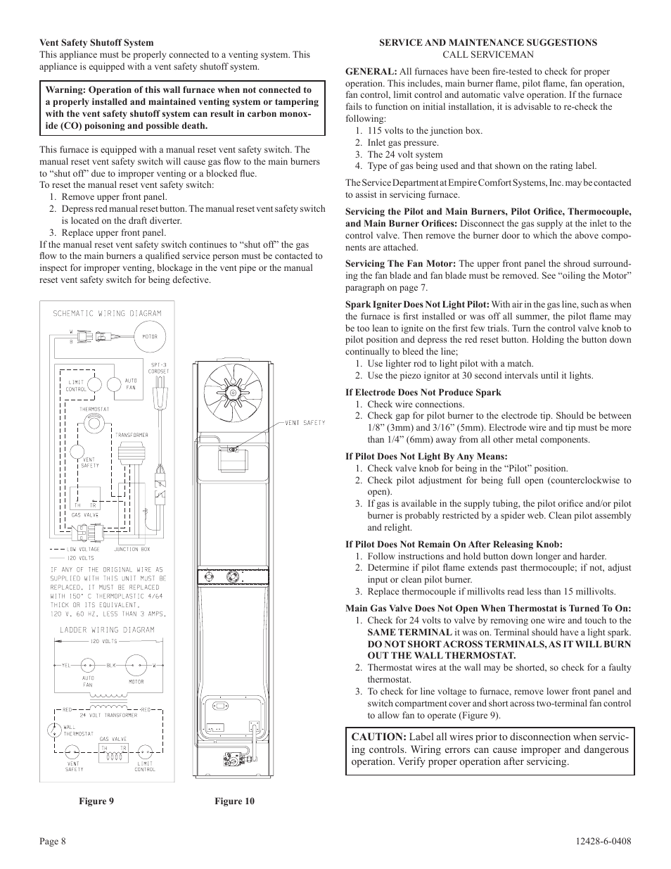 Empire Comfort Systems FAW-55SPP User Manual | Page 8 / 12