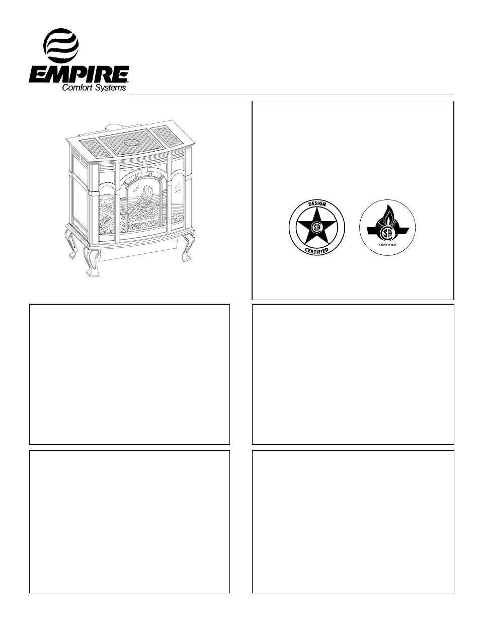 Empire Comfort Systems CAST IRON VENTED FIREPLACE HEATER CIBV-30-2 User Manual | 22 pages