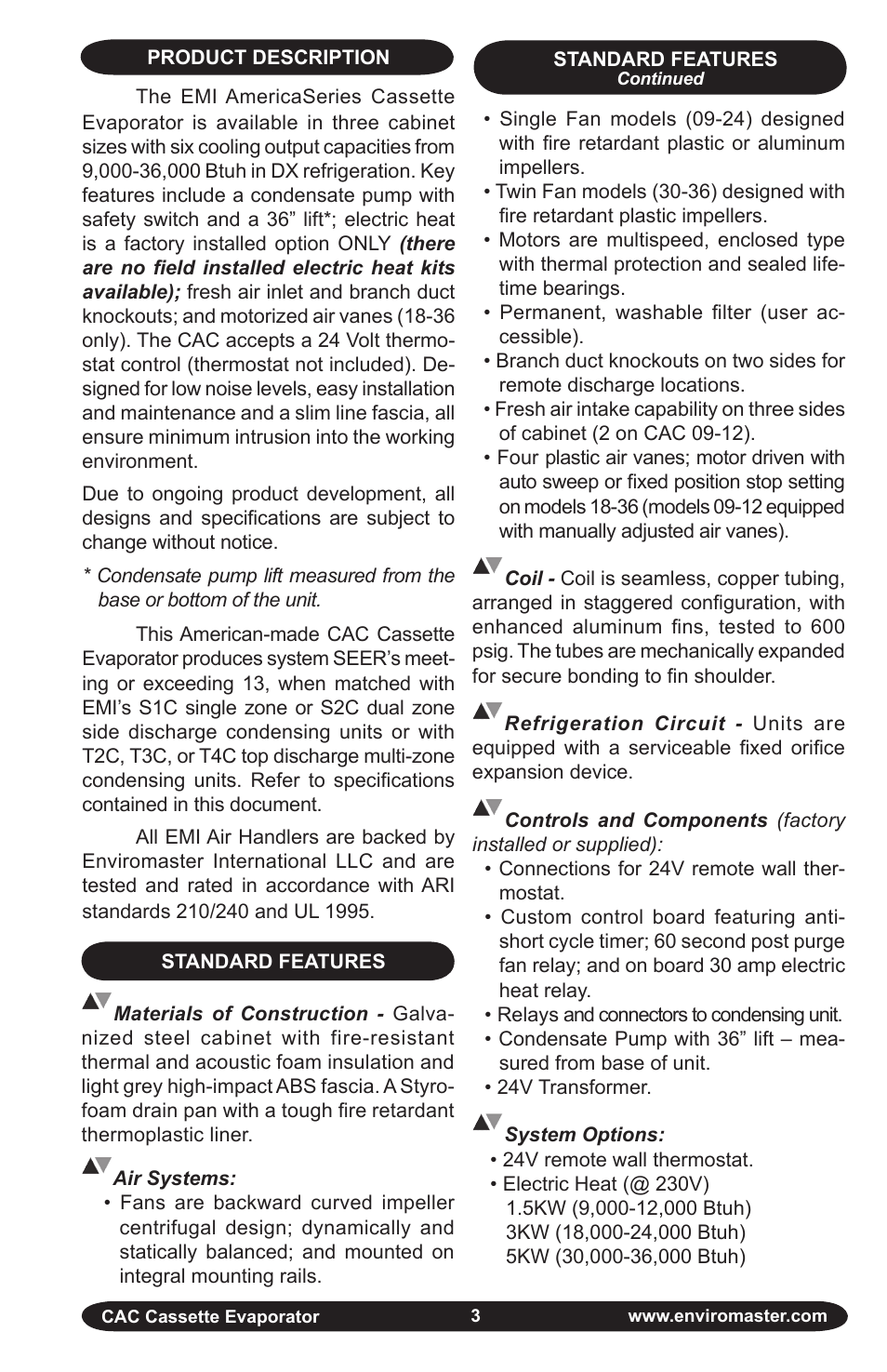 EMI CAC User Manual | Page 3 / 32