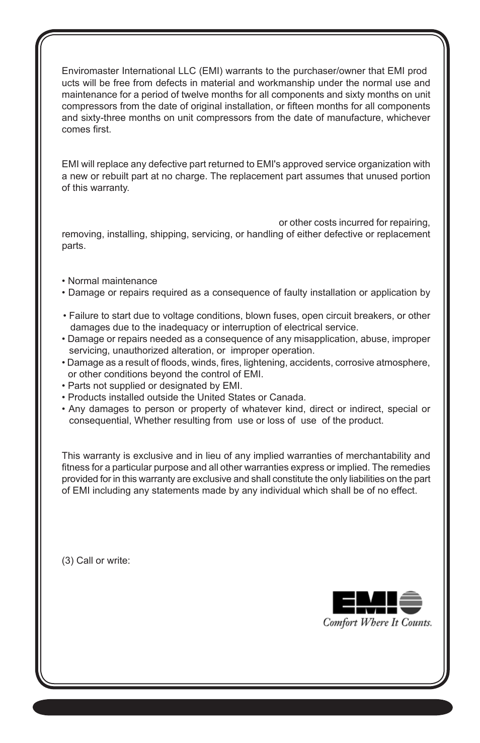 EMI WLHA User Manual | Page 39 / 40