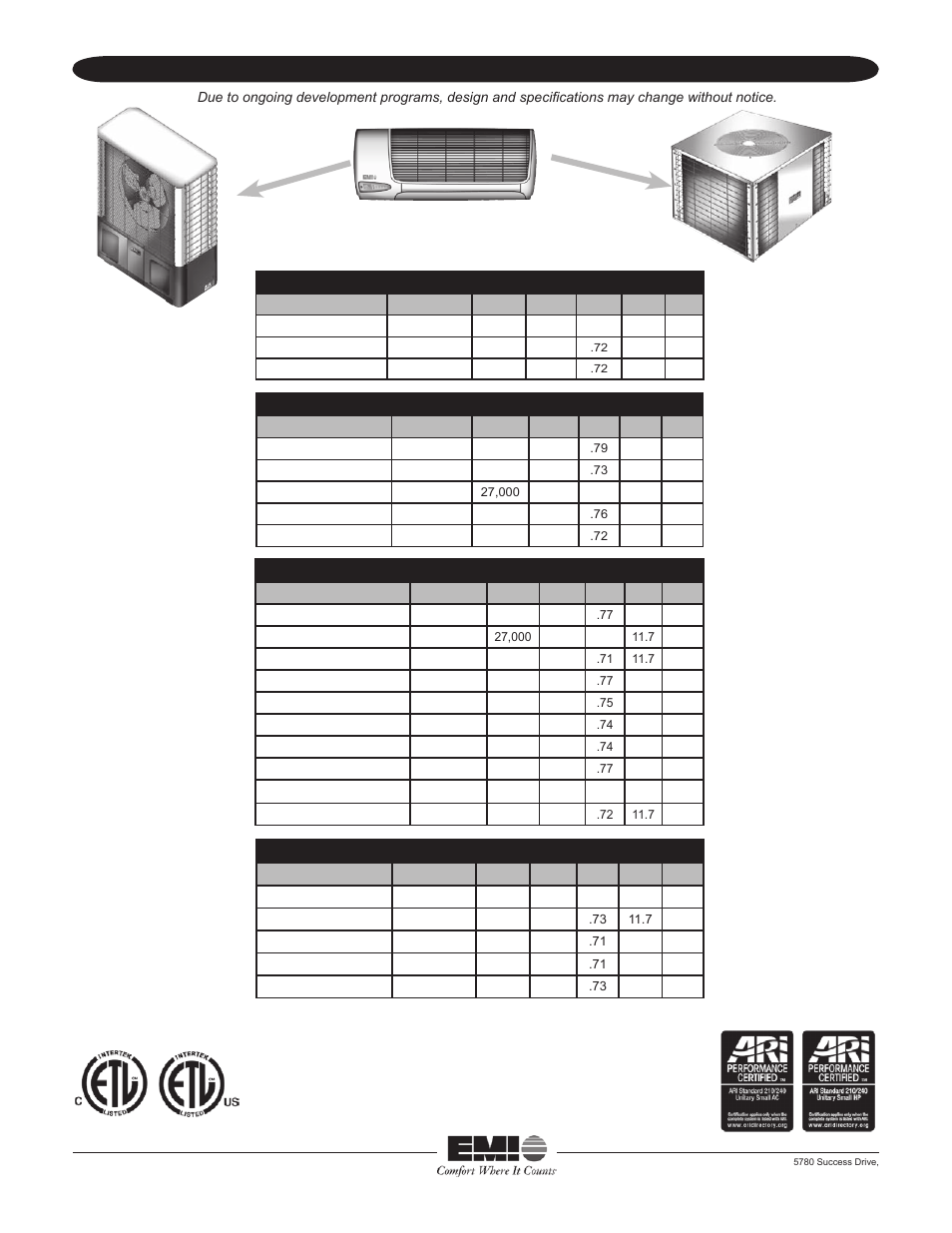 Wlc/wlh system options | EMI High Wall Evaporator WLC/WLH User Manual | Page 4 / 4