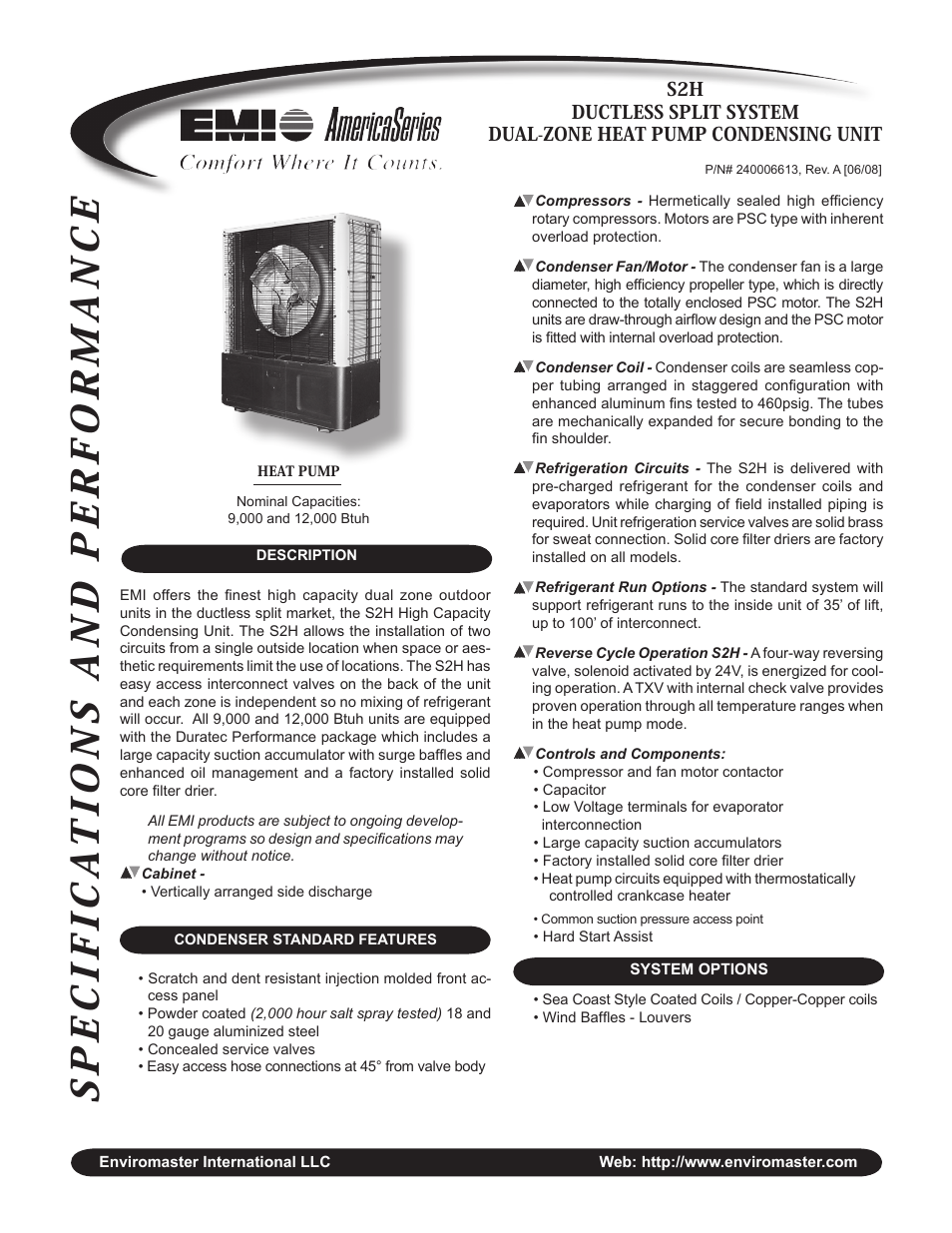 EMI S2H User Manual | 5 pages