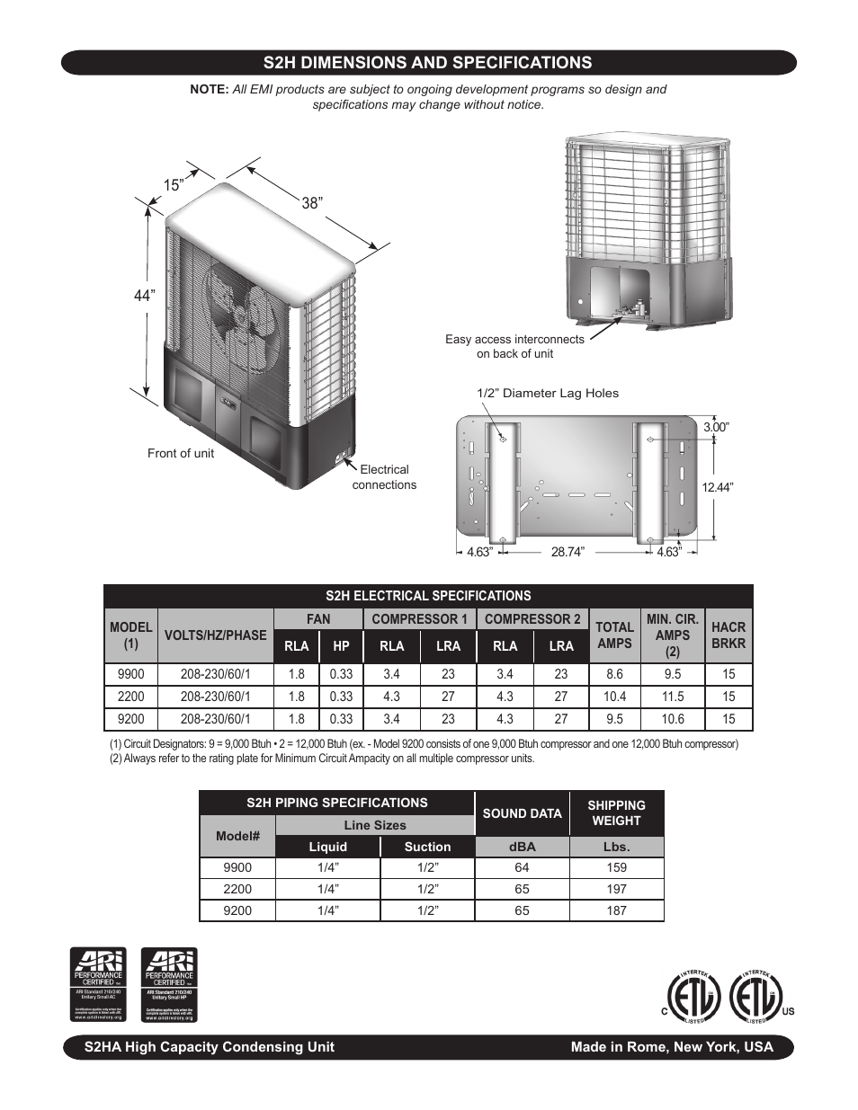 EMI S2H User Manual | Page 2 / 5