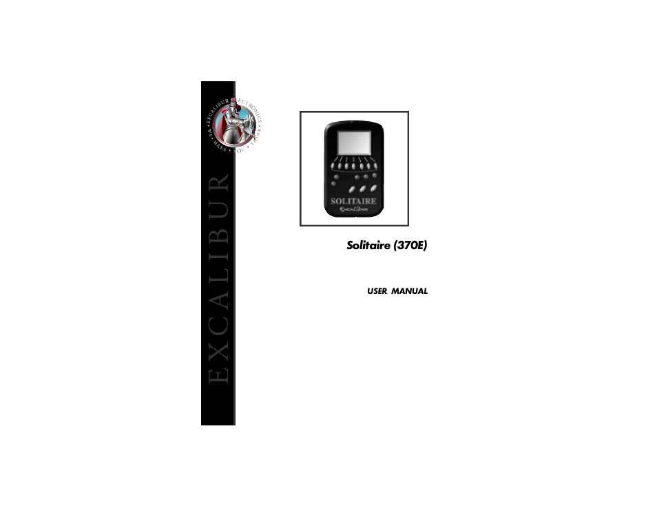 EXCALIBUR Solitaire 370E User Manual | 3 pages