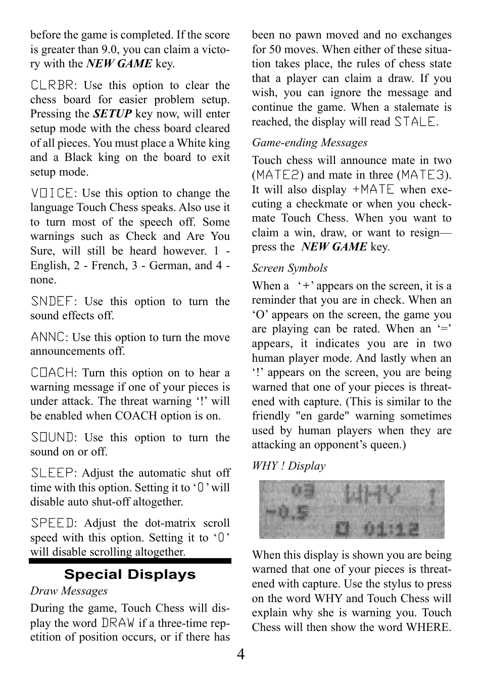 CarAlarms.com DELUXE TALKING TOUCH CHESS 404D User Manual | Page 4 / 12