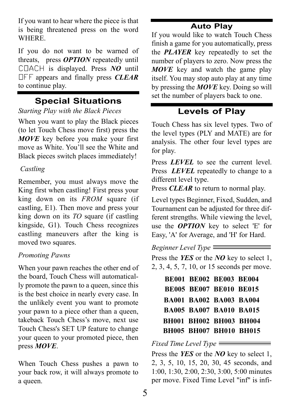CarAlarms.com DELUXE TALKING TOUCH CHESS 404D User Manual | Page 5 / 12