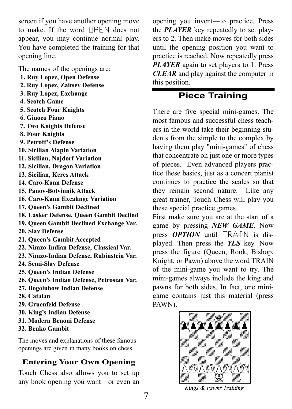CarAlarms.com DELUXE TALKING TOUCH CHESS 404D User Manual | Page 7 / 12