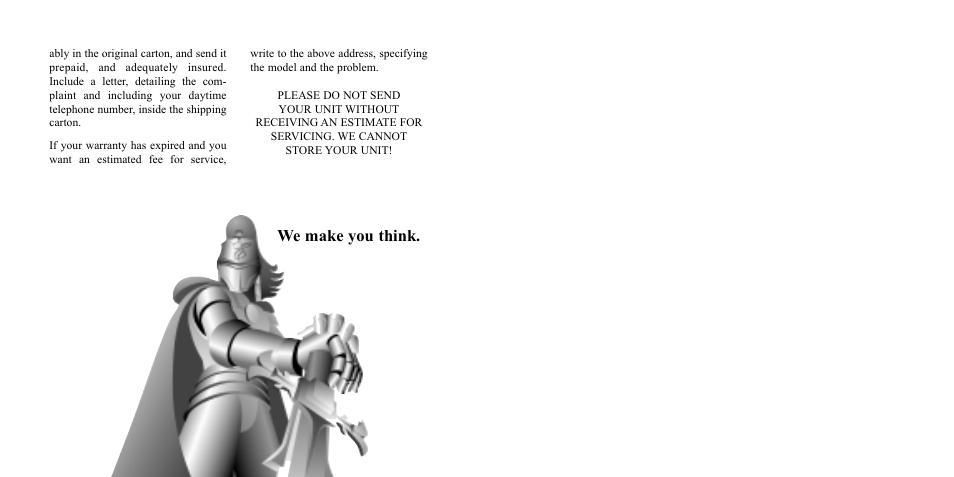 We make you think | CarAlarms.com 159 User Manual | Page 5 / 5