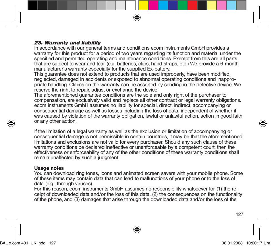 Ecom Instruments x.com 400/401 User Manual | Page 62 / 69