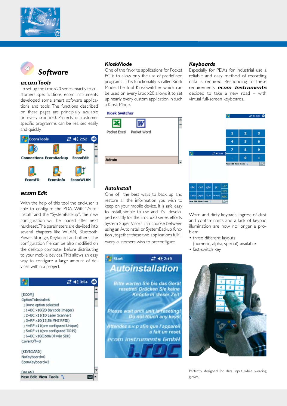 Software | Ecom Instruments X20 User Manual | Page 10 / 13