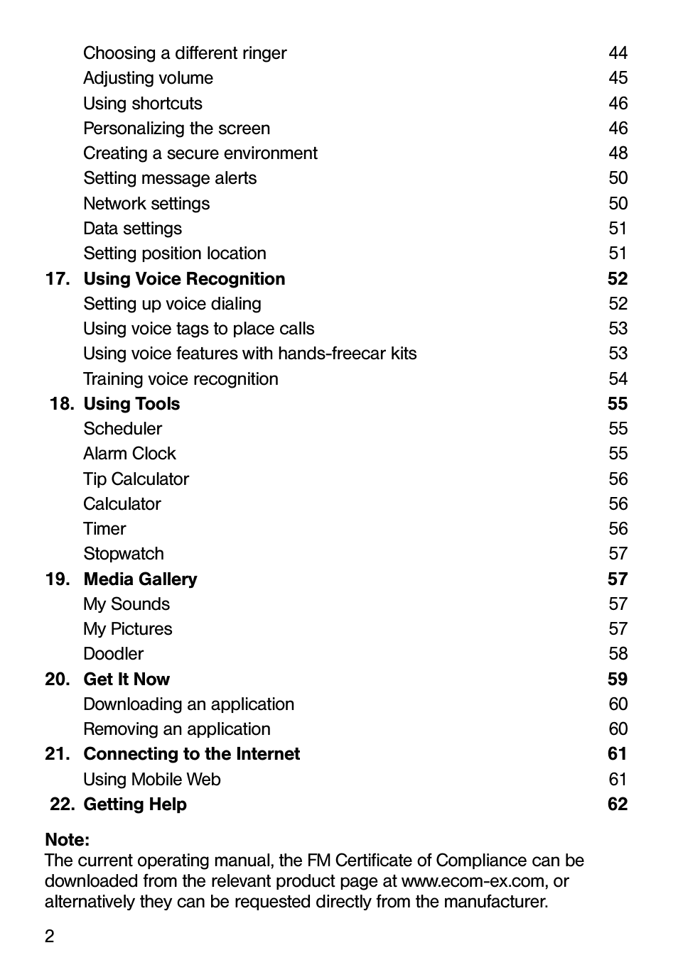 Ecom Instruments Ex-CDMA 02 User Manual | Page 3 / 65