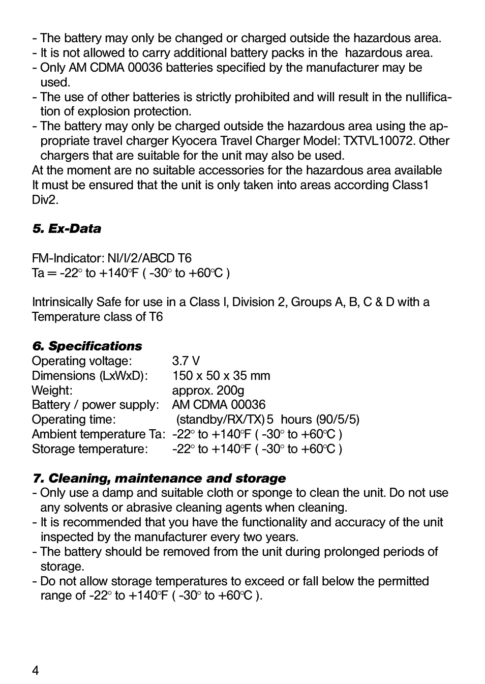 Ecom Instruments Ex-CDMA 02 User Manual | Page 5 / 65