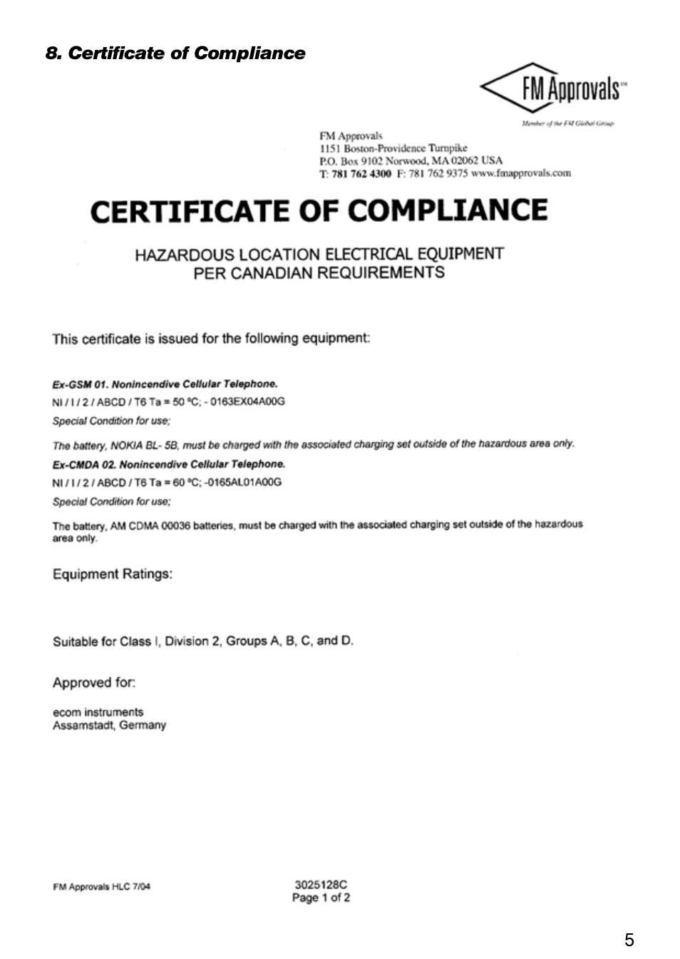 Ecom Instruments Ex-CDMA 02 User Manual | Page 6 / 65