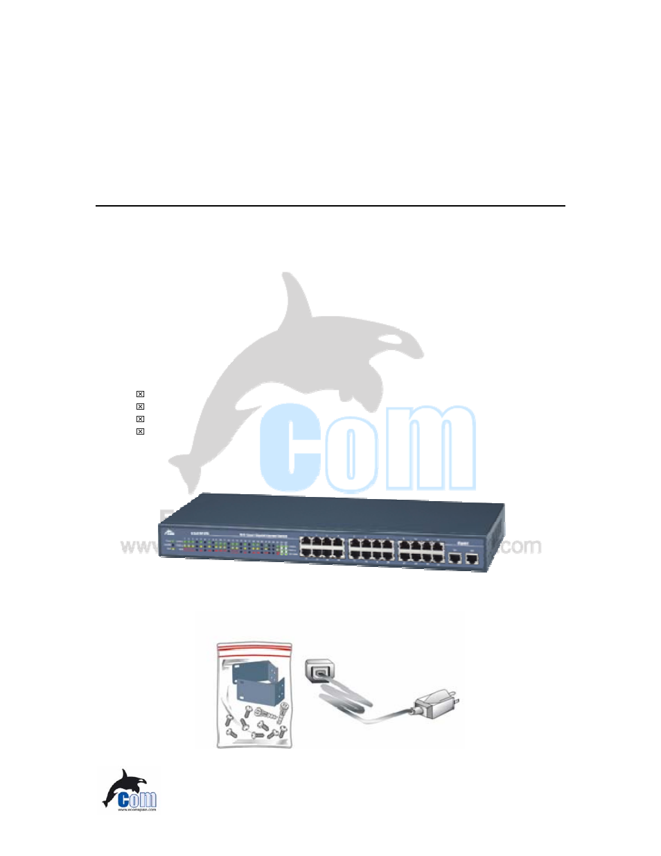 Preparation before installation, Unpack the package | Ecom Instruments ECOM-EF24F2G User Manual | Page 14 / 42