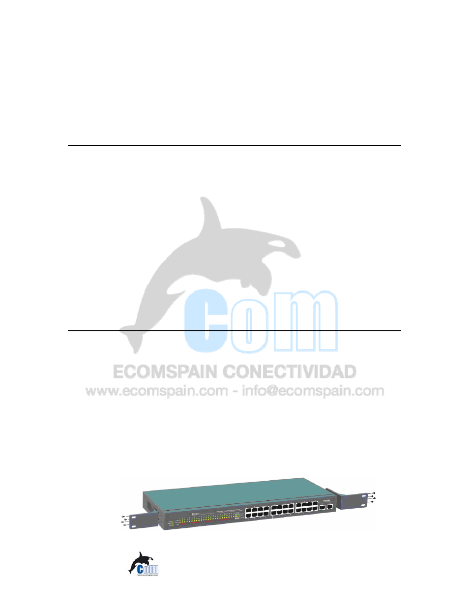 Installation of the switch, Quick installation, 5 steps to quick installation | Rack mounting | Ecom Instruments ECOM-EF24F2G User Manual | Page 17 / 42