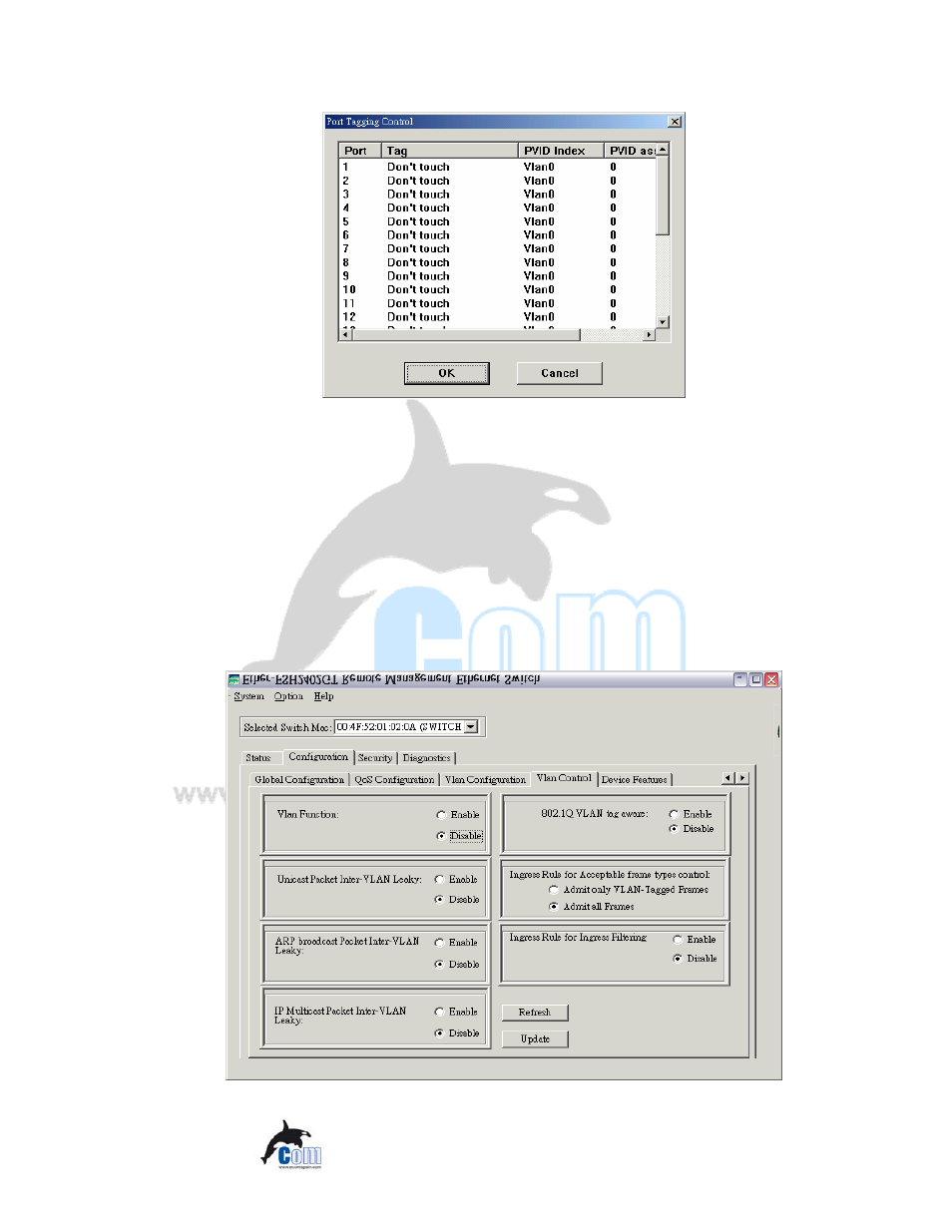 Vlan control submenu | Ecom Instruments ECOM-EF24F2G User Manual | Page 35 / 42