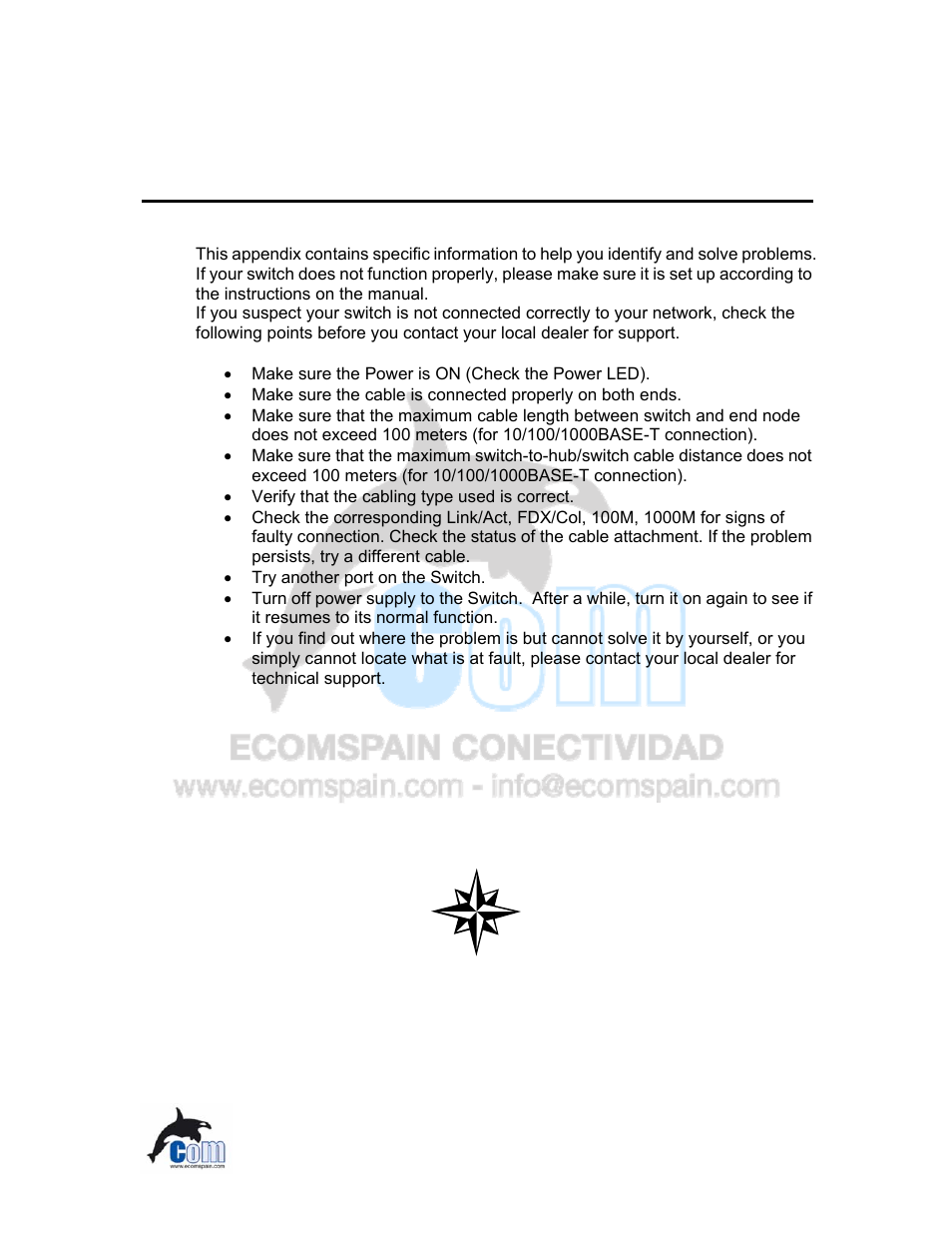 Appendix b troubleshooting | Ecom Instruments ECOM-EF24F2G User Manual | Page 42 / 42