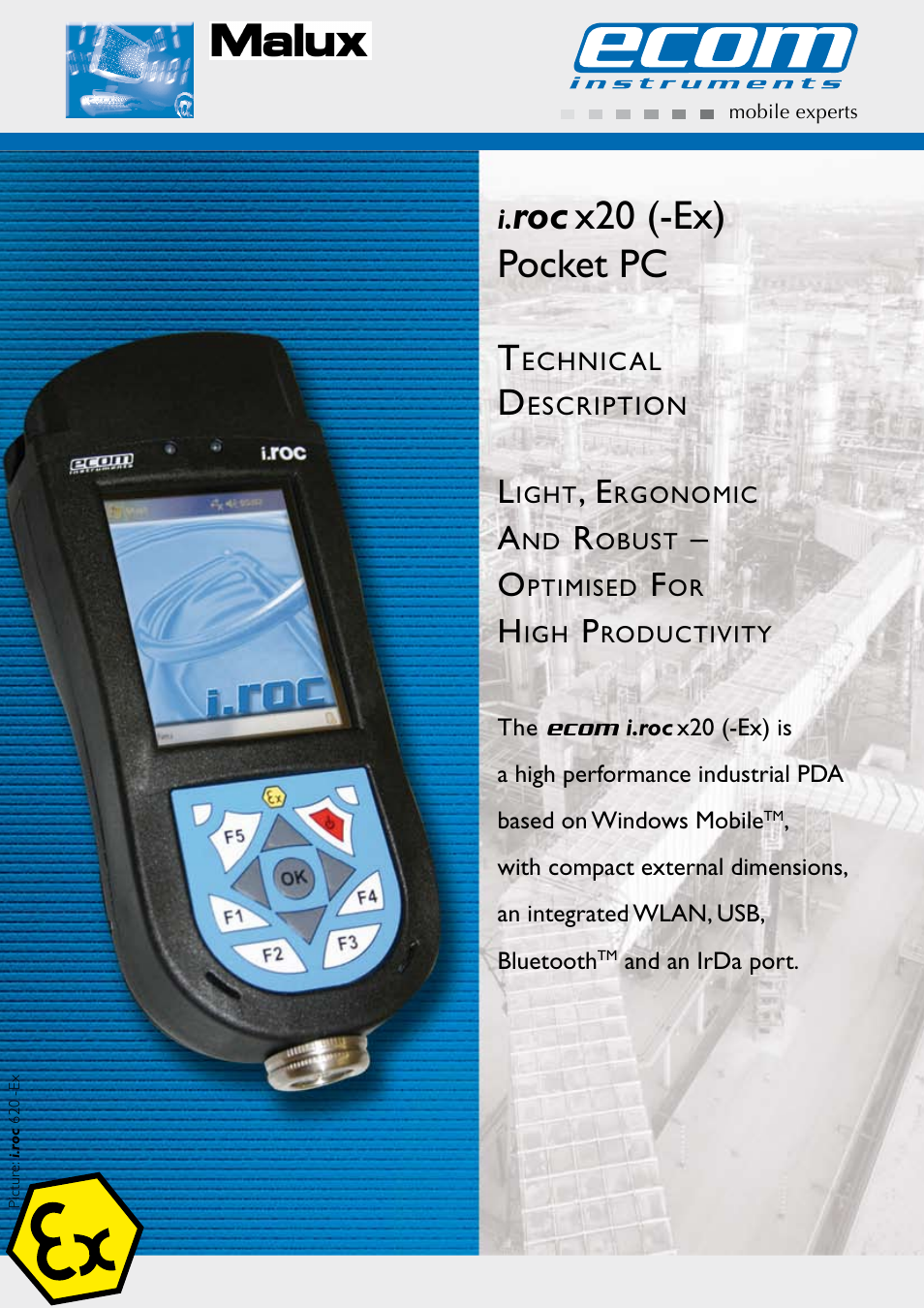 Ecom Instruments Malux i.roc 420 User Manual | 12 pages