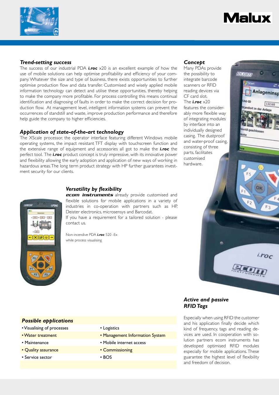 Ecom Instruments Malux i.roc 420 User Manual | Page 2 / 12