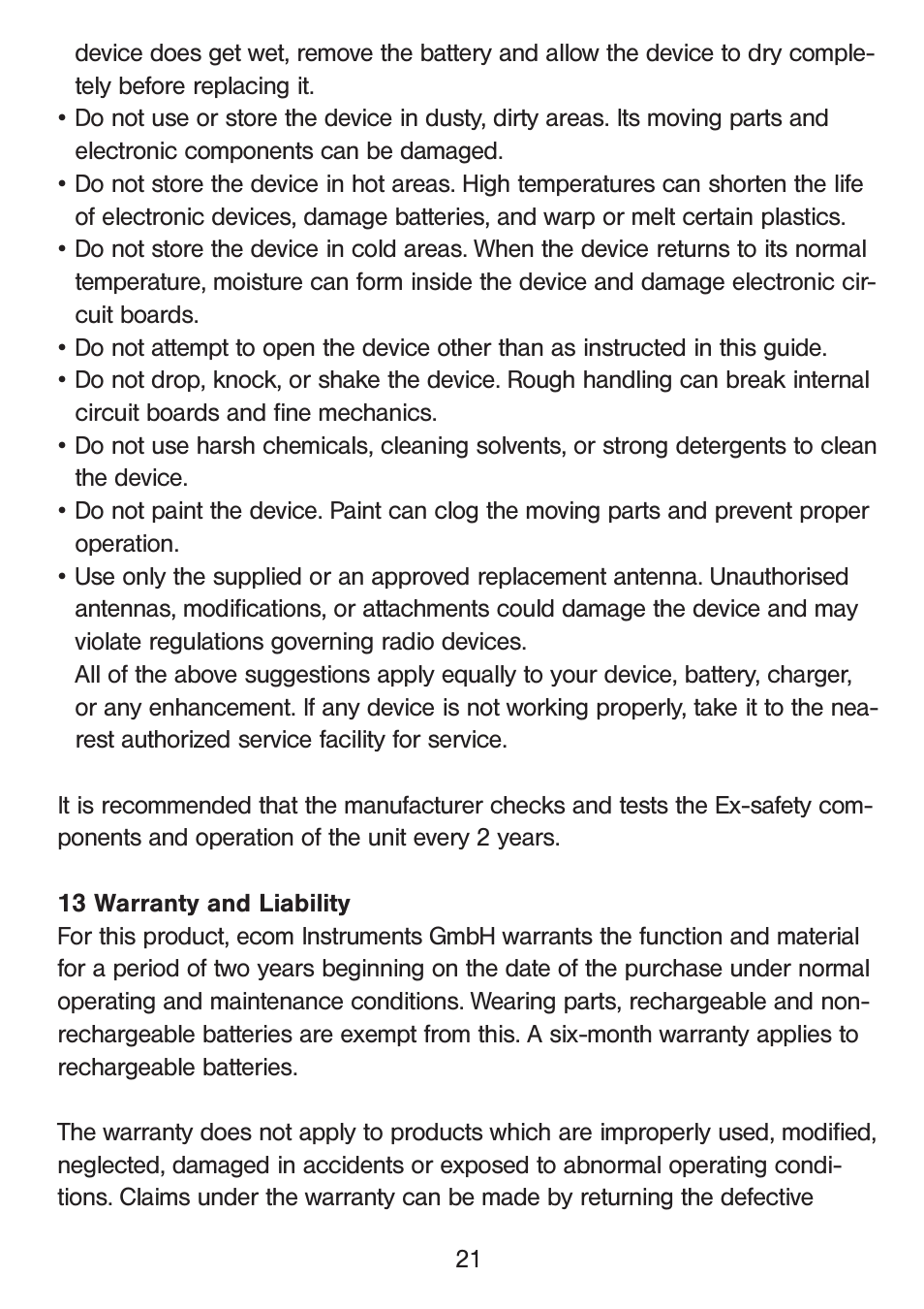 Ecom Instruments Ex-GSM 01 User Manual | Page 22 / 29