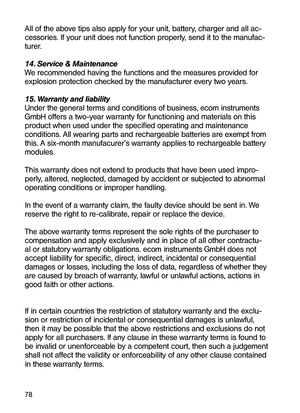 Ecom Instruments Ex-GSM 01 EU User Manual | Page 37 / 42